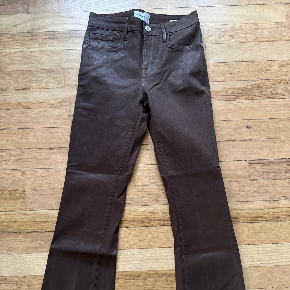 Frame Le Crop Mini Boot Coated Jean